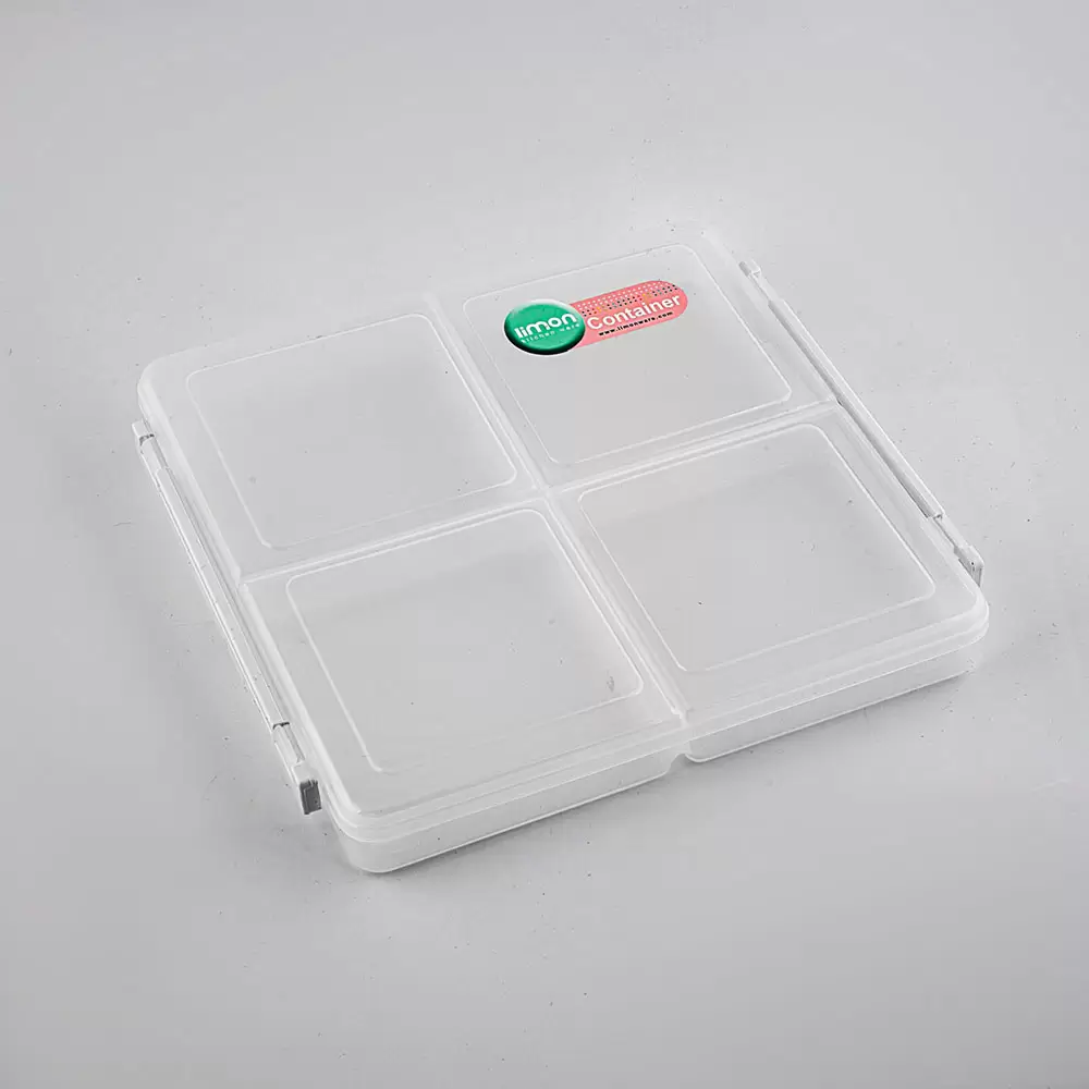 ظرف فریزری مدل چهارخانه رنگ سفید