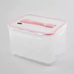 ظرف نگهدارنده طرح چهار قفل رنگ گلبهی