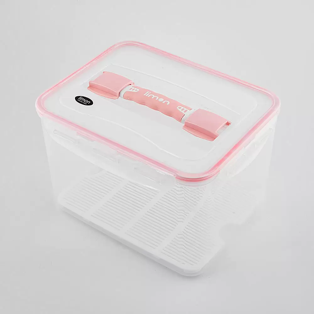 ظرف نگهدارنده مدل چهار قفل رنگ گلبهی