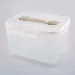 ظرف نگهدارنده مدل چهار قفل رنگ بژ