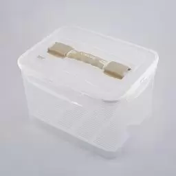 ظرف نگهدارنده طرح چهار قفل رنگ بژ