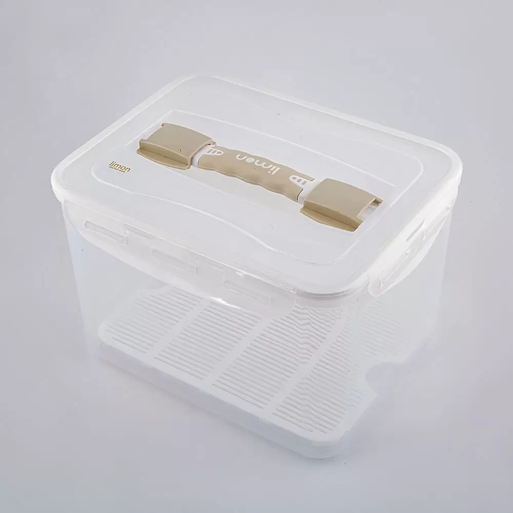 ظرف نگهدارنده طرح چهار قفل رنگ بژ