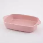 تابه لبه دار مستطیلی صورتی بزرگ