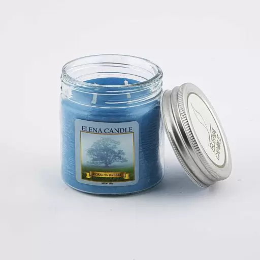 شمع عطری120گرمی رنگ ابی مدل النا