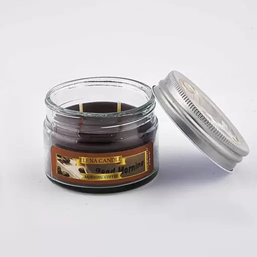 شمع 70 گرمی عطری همراه با رایحه ای خوش بو رنگ قهوه ای