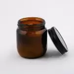 کلیز شمع درب دار مدل شیشه ای رایحه قهوه و وانیل