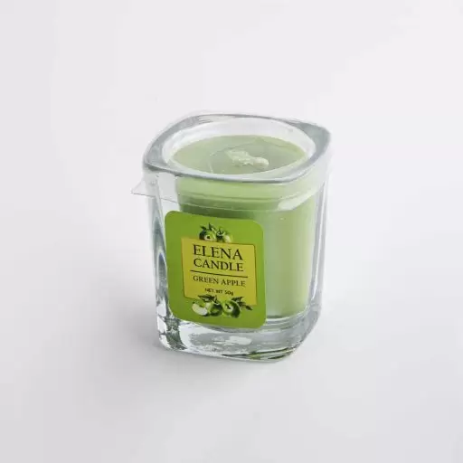 شمع 50 گرمی کوچک رنگ سبز خوش رنگ مدل النا