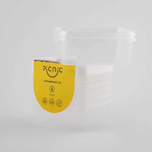 ظرف ماکروویو شفاف بسه 6 عددی