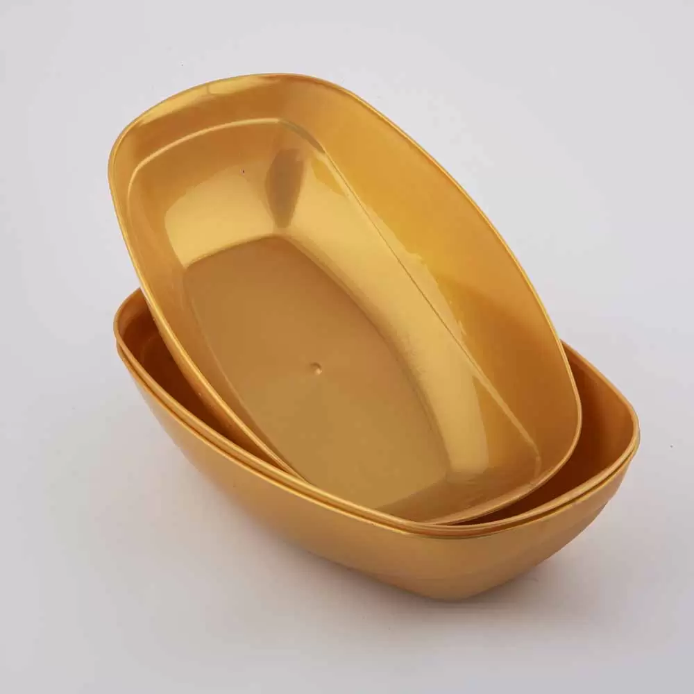 ظروف پیرکس پک 3 عددی شفاف رنگ طلایی