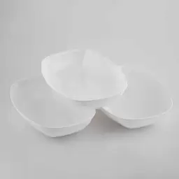 دیس پیرکس بیضی کوچک شفاف رنگ سفید