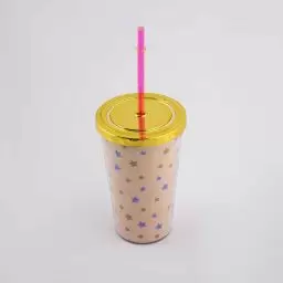 اسموتی طرح گربه شاخ دار رنگ کرم