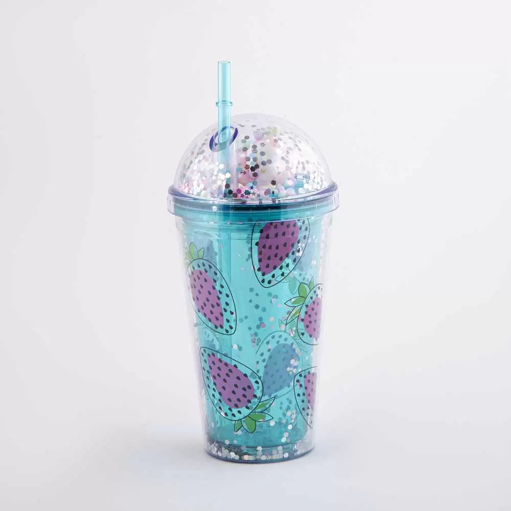 اسموتی طرح میوه رنگ ابی نی دار