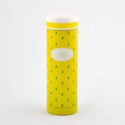 فلاسک طرح گلدار رنگ زرد