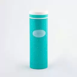 فلاسک طرح گلدار رنگ فیروزه ای