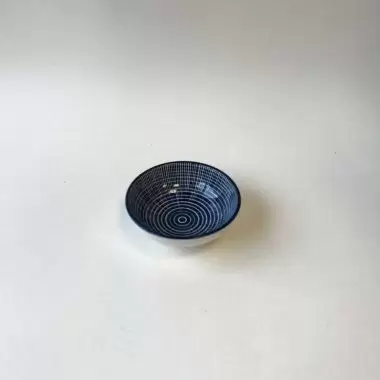 سس خوری کوچک گرد طرح سنتی رنگ ابی خط دار
