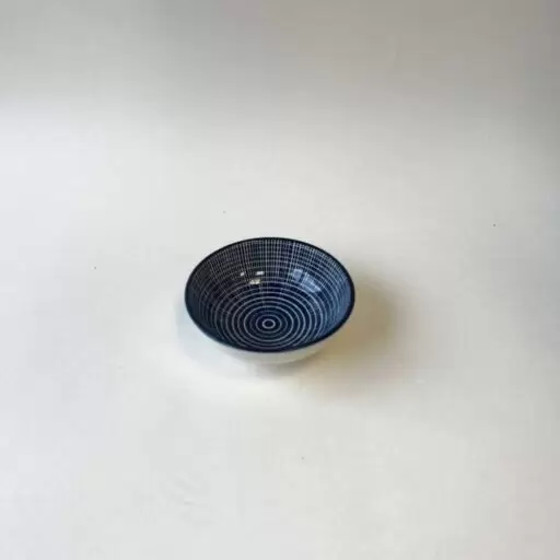 سس خوری کوچک گرد طرح سنتی رنگ ابی خط دار