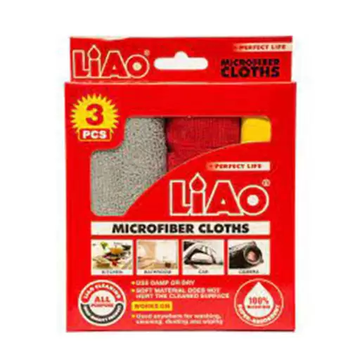 بسته 3 عددی دستمال میکروفایبر کد G130019 - لیائو