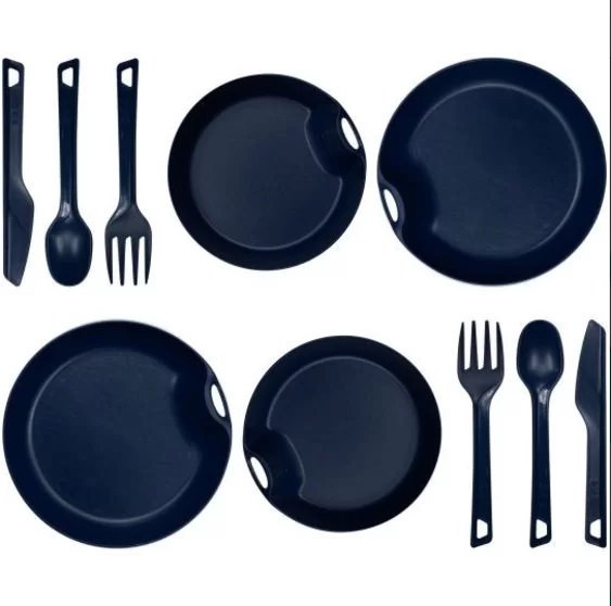 ست دو نفره 10 تکه سرمه ای - لایف کمپ دسته دار