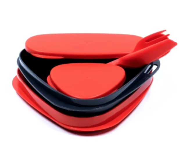 لانچ کیت مثلثی 8تکه - لایف کمپ - قرمز دودی