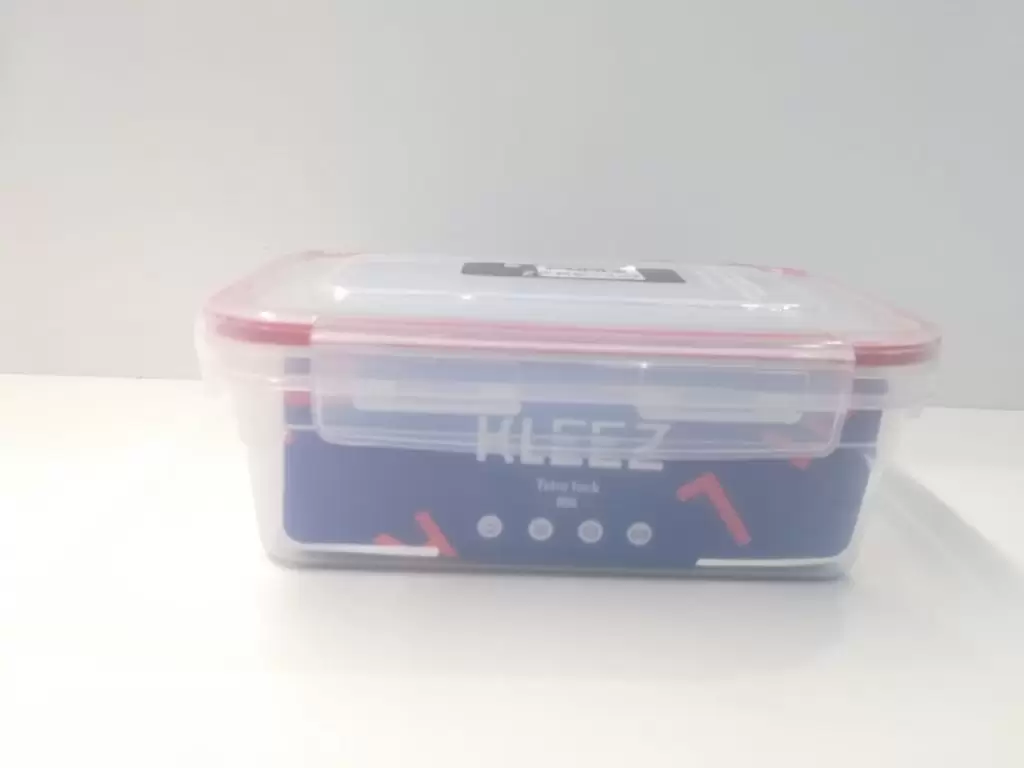 ظرف نگهدارنده شفاف قرمز - کلیز - 900CC قفل دار