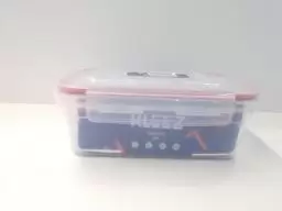 ظرف نگهدارنده شفاف قرمز - کلیز - 900CC قفل دار