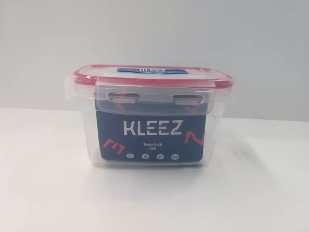 ظرف نگهدارنده شفاف قرمز - کلیز - 550 سی‌سی قفل دار