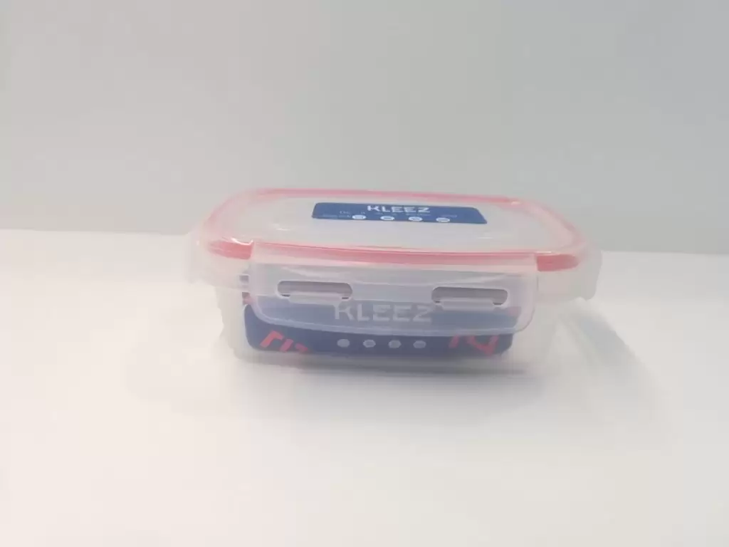 ظرف نگهدارنده شفاف قرمز - کلیز - 300CC قفل دار