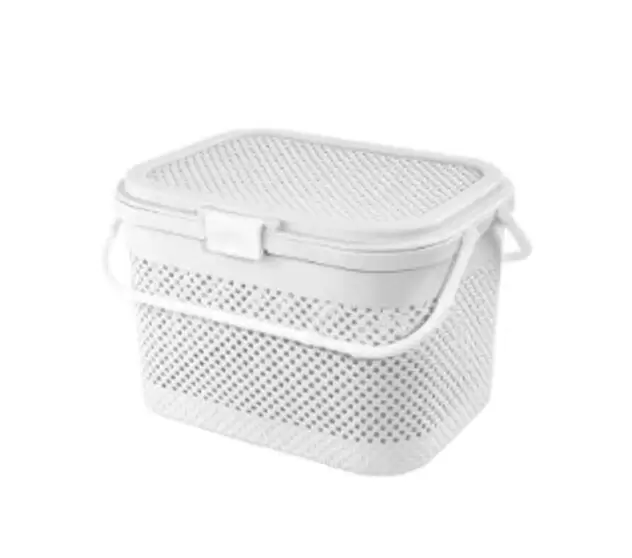 سبد پیک نیک طرح بافت الوان - لیمون رنگ سفید