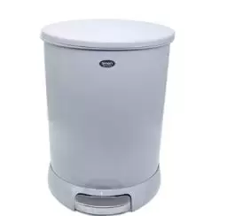 سطل گرد 15 لیتر متوسط - لیمون - طوسی درب دار