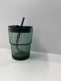 لیوان درب دار کد GLS2-6 - فورلایف جنس شیشه ای