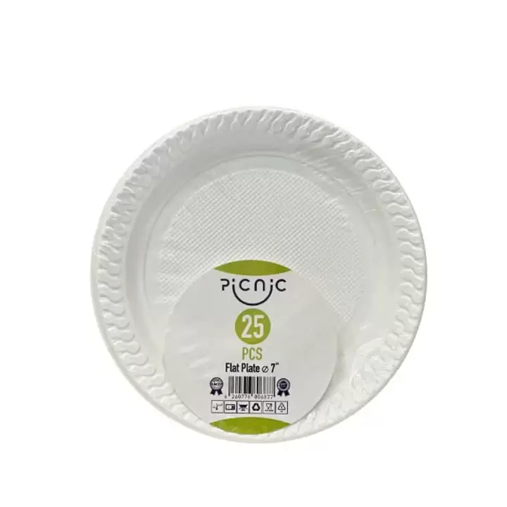 پیش دستی پلی‌پروپیلن(PP) سفید -پیکنیک