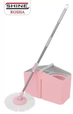 تی و زمین شوی چرخشی مدل روشا سبد پلاستیکی - شاین