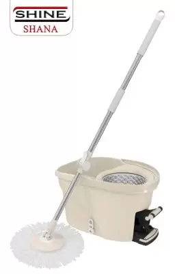 تی و زمین شوی چرخشی مدل شانا سبد استیل - شاین