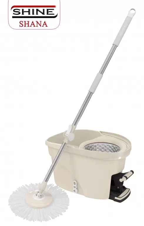 تی و زمین شوی چرخشی مدل شانا سبد استیل - شاین