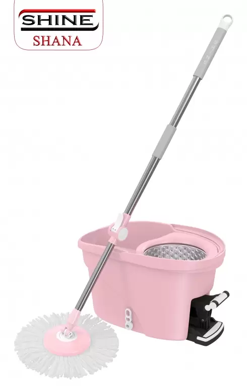 تی و زمین شوی چرخشی مدل شانا سبد استیل - شاین