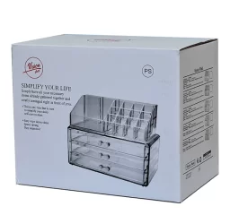 استند آرایشی سه کشو با رویه ساده - ویژن