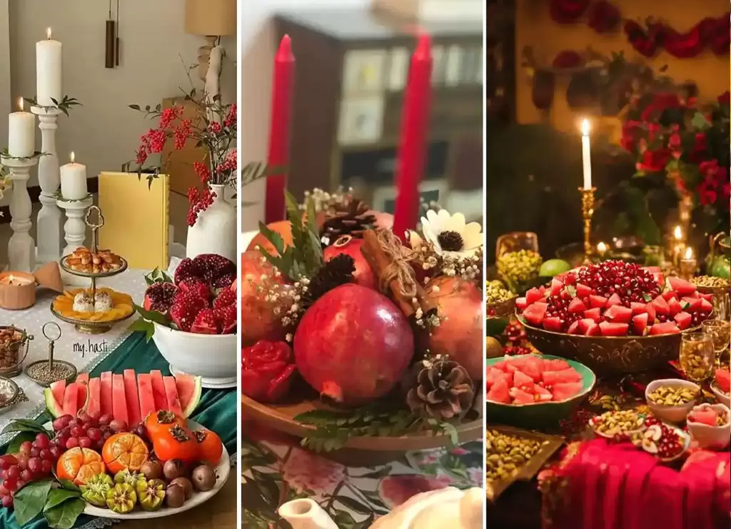 3 ایده جذاب چیدمان میز یلدا
