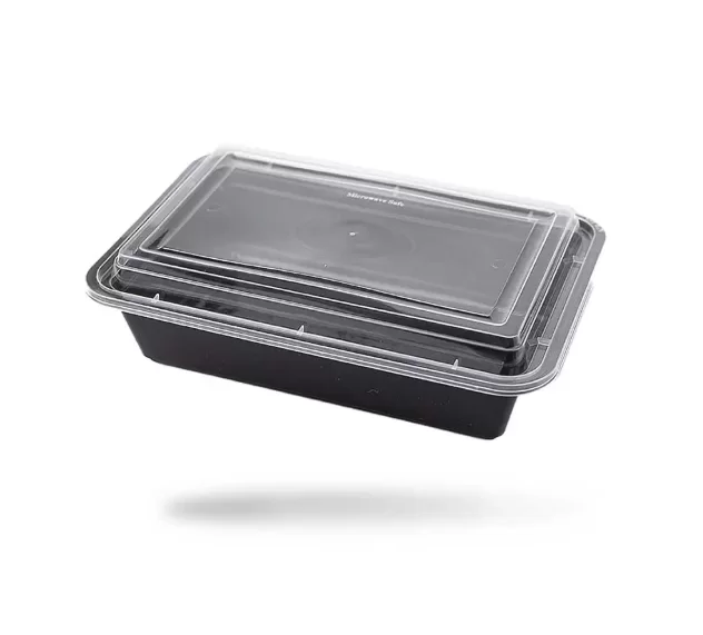 ظرف سوپرفرش بدنه مشکی درب شفاف - پیکنیک