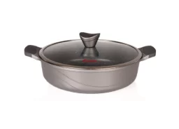 تابه دو دسته سایز 28 اوشن H گرانیت خاکستری دودی درب T - کاندید