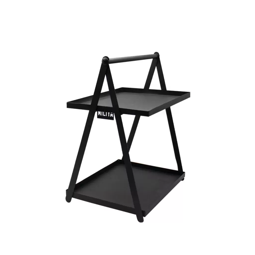 استند دو طبقه مستطیل مشکی - نیلیا