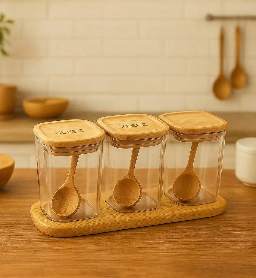 جا ادویه 280 سی سی درب چوبی - کلیز