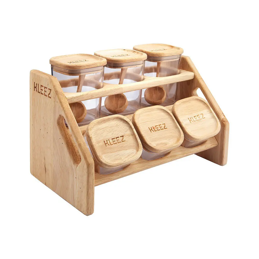 استند جا ادویه چوبی 6 تایی - کلیز